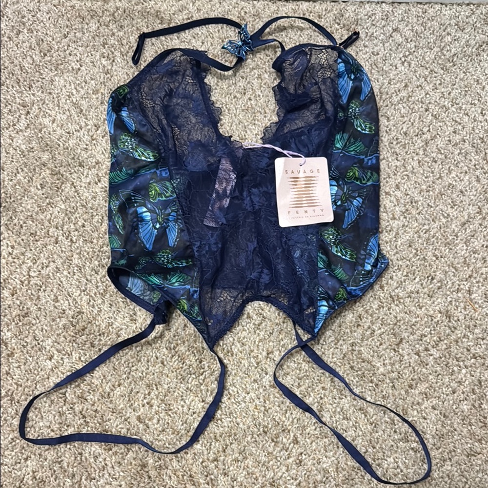 Savage X Fenty Blue Lace Lingerie